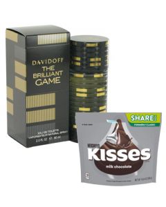 Davidoff The Brilliant Game Cologne EDT Men 100 ml & Hershey’s Kisses Milk Chocolate 306g