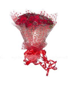 55 RED ROSES HAND BUNCH