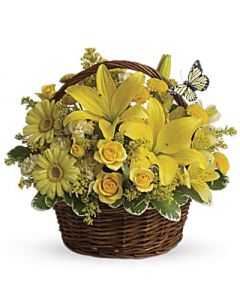 Basket Full of Wishes Flowers to USA
