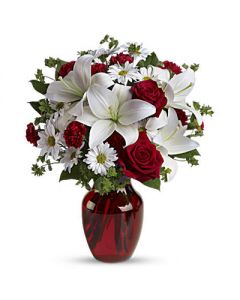 Be My Love Bouquet with Red Roses Flowers to USA