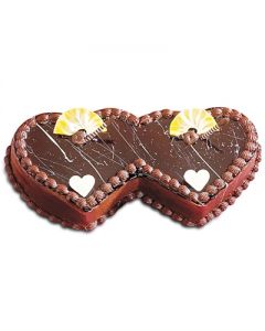 DOUBLE HEART CHOCOLATE CAKE