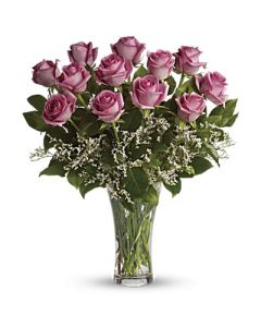 Dozen Long Stemmed Pink Roses to USA