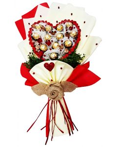 Ferrero Rocher Heartshape Bouquet