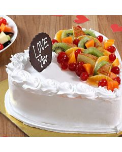 Heart Shape Fruit Cake - Golden Cakes