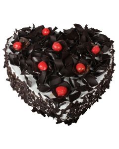 HEART SHAPE BLACK FOREST CAKE