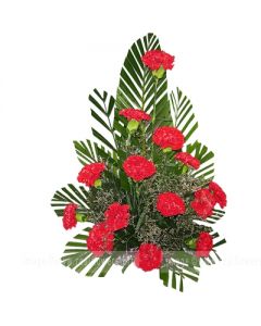 RED CARNATIONS BOUQUET