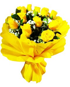 Yellow Boom Hand Bouquet